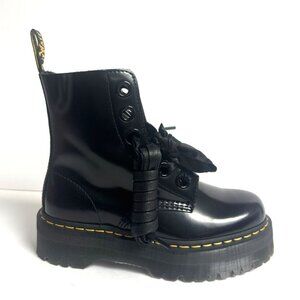 Dr Martens Womens Molly Combat Boot Black Size 8 M